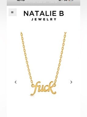 925 silver with gold plated necklace f@ck